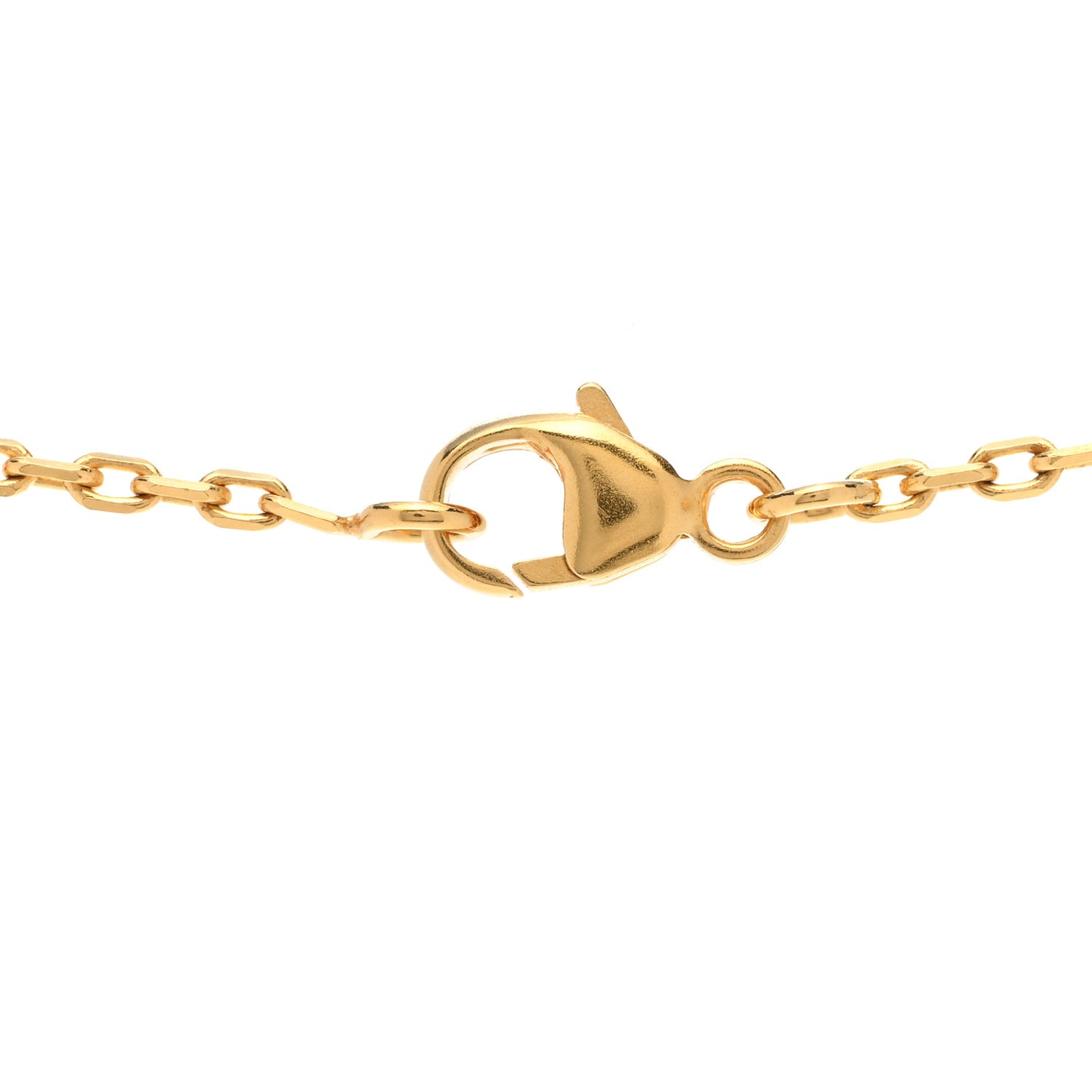 Lacquered Gold Mini Pop H Pendant Necklace White