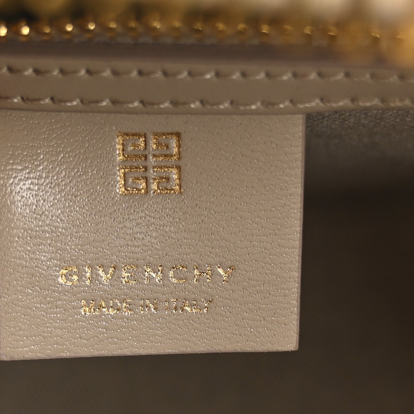 Shiny Lord Calfskin Mini Antigona Natural Beige