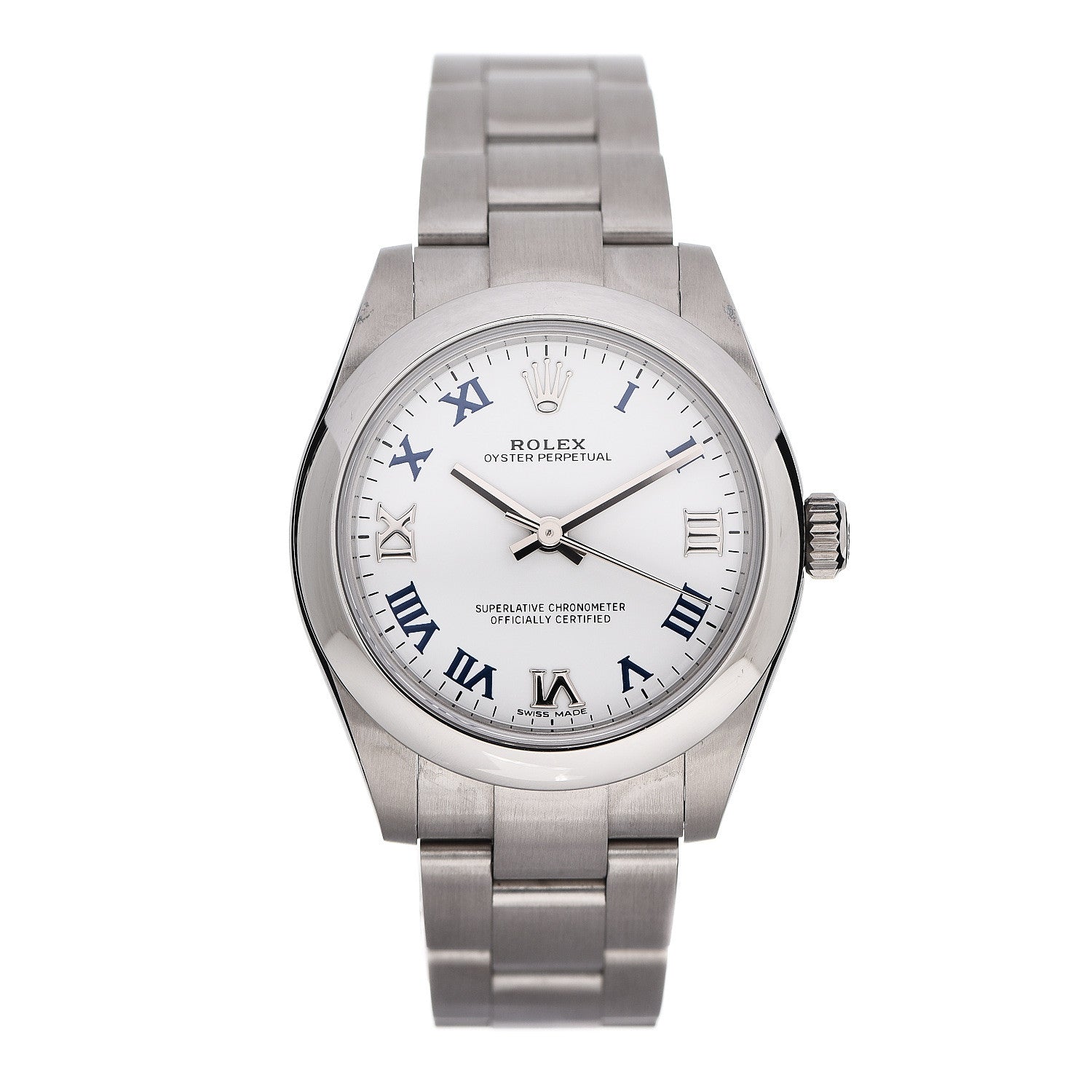 Rolex Stainless Steel 31mm Oyster Perpetual Watch White Roman 177200 1 of 5