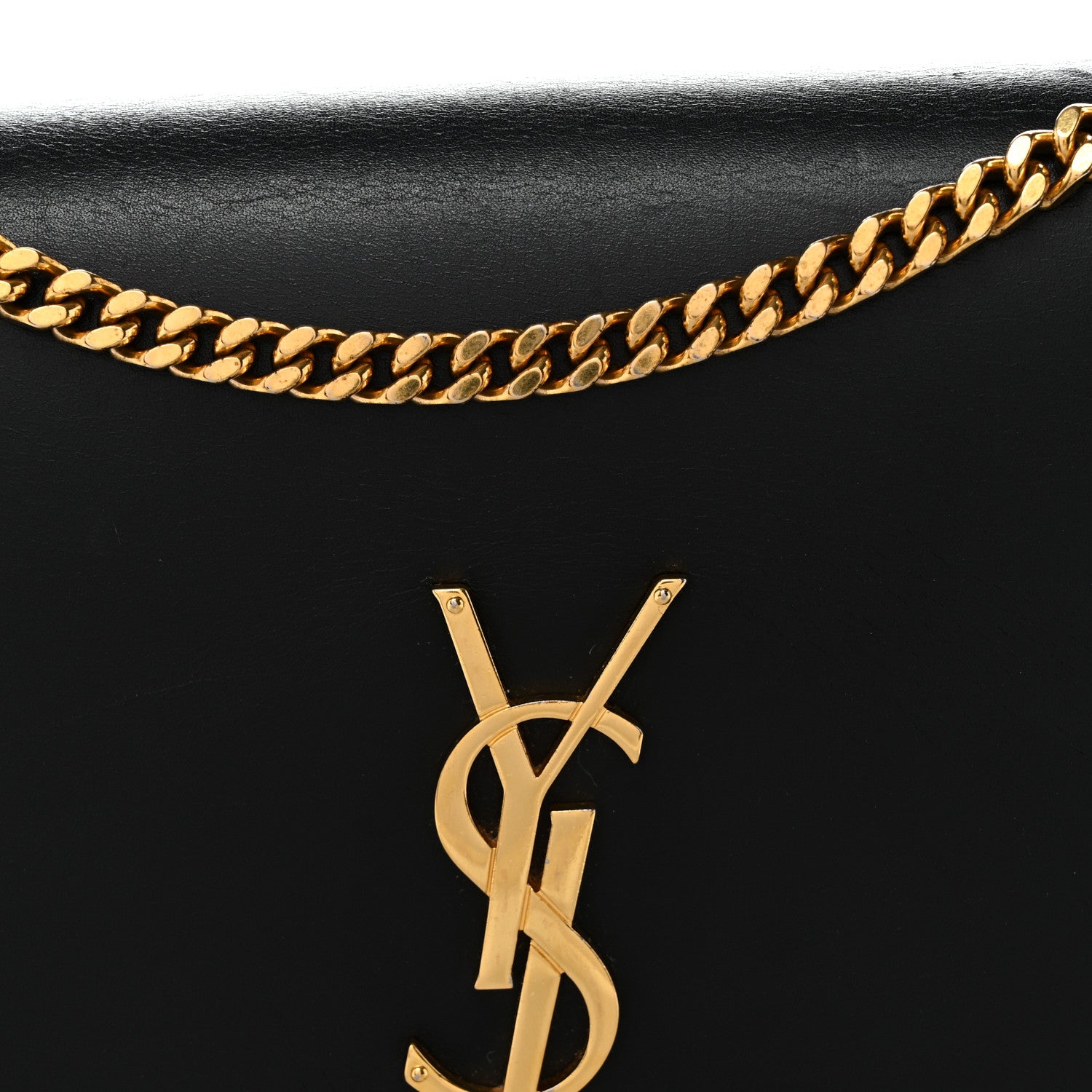 Saint Laurent Smooth Calfskin Medium Classic Monogram Kate Tassel Satchel Black 7 of 9