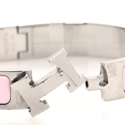 Hermes Enamel Narrow Clic Clac H Bracelet PM Rose Sakura 4 of 5
