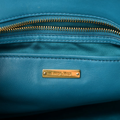 Miu Miu Nappa Matelasse Top Handle Bag Turchese 6 of 18