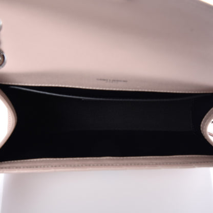 Saint Laurent Grain De Poudre Textured Mixed Matelasse Medium Triquilt Monogram Satchel Marble Pink 6 of 8