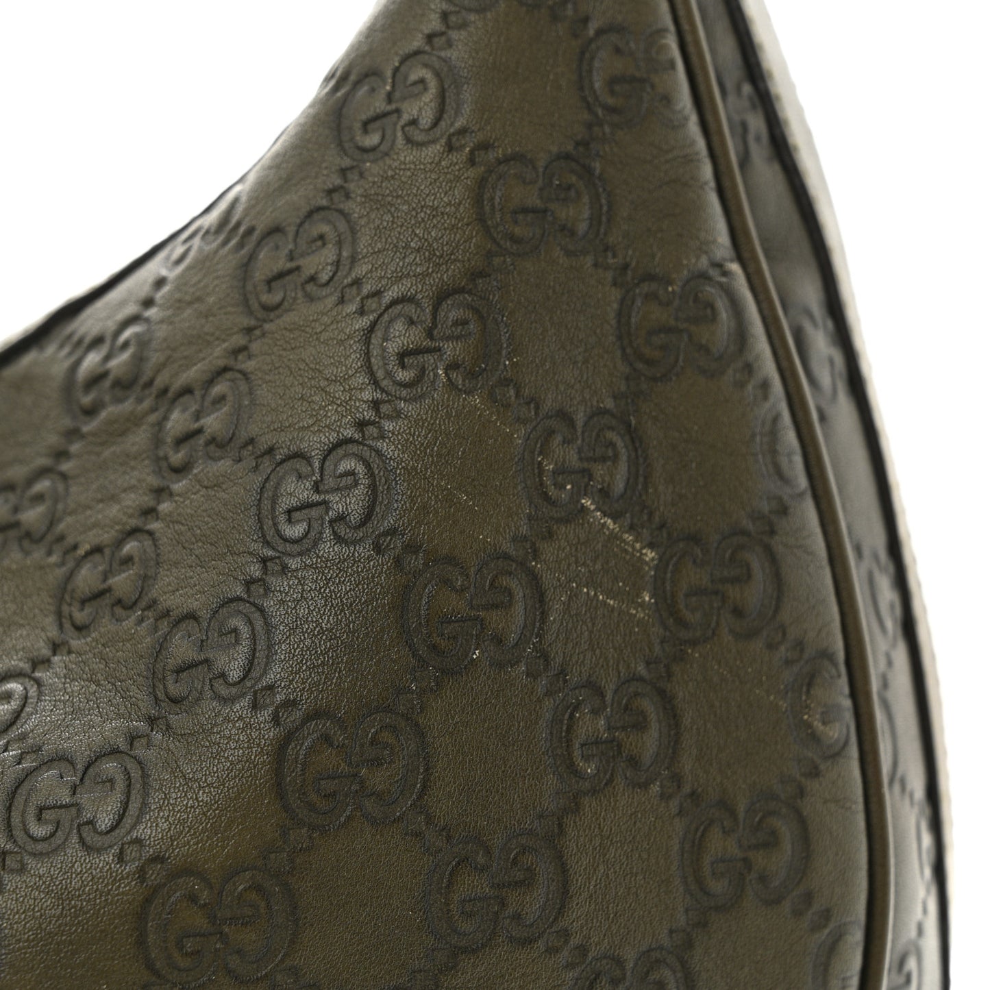 Guccissima Medium GG Twins Hobo Olive Green