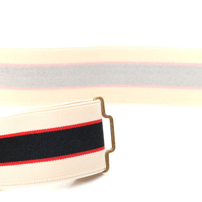 Gucci Jacquard Crystal Stripe Double G Belt 85 34 White 4 of 4