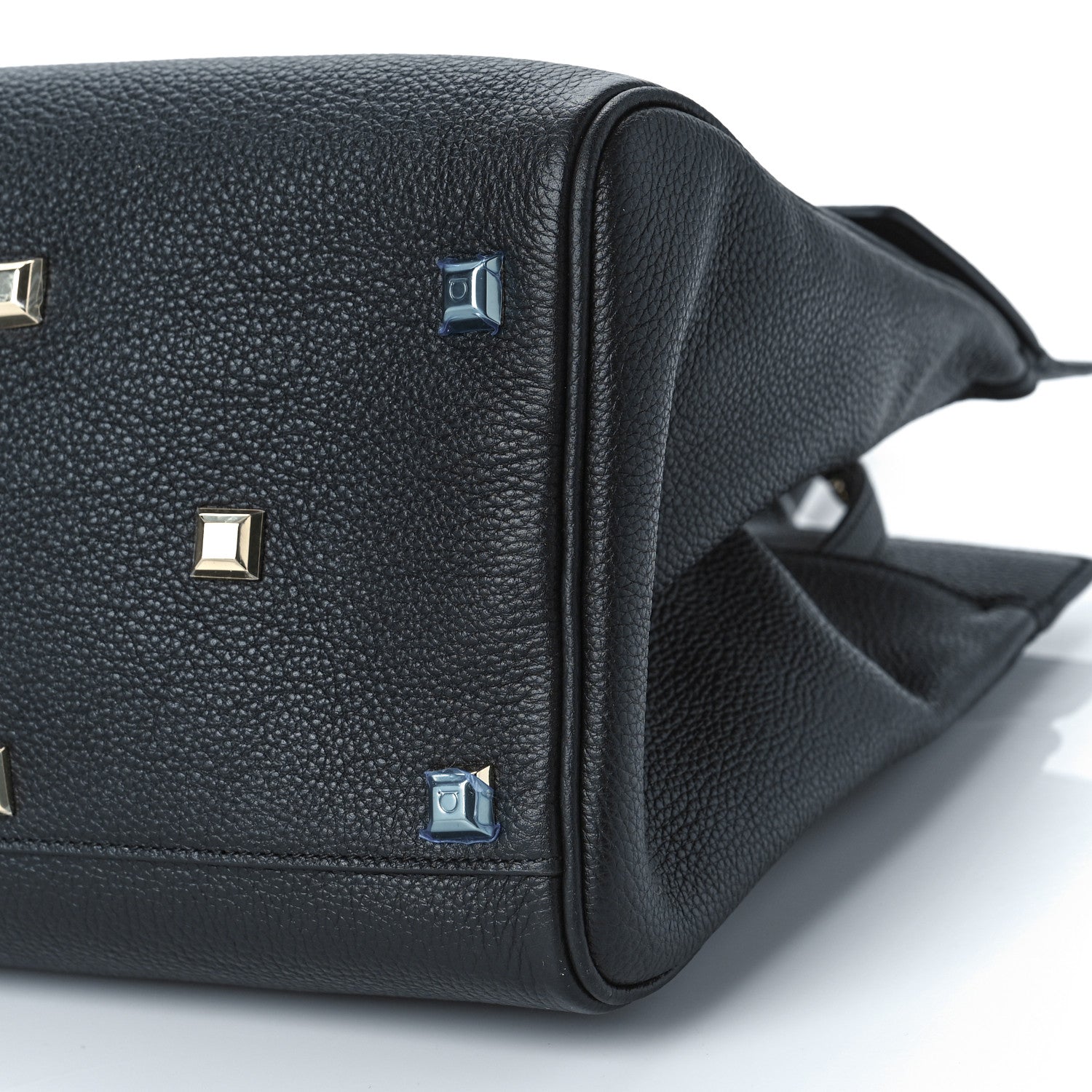 Salvatore Ferragamo Calfskin The Studio Bag Black 9 of 9