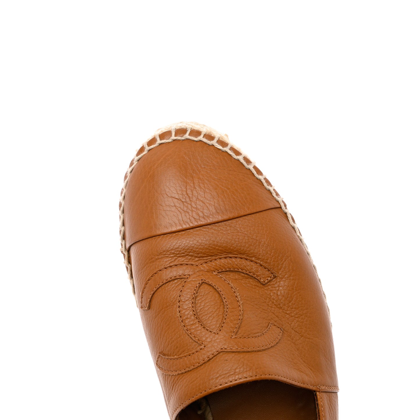 Lambskin CC Espadrilles 38 Light Brown