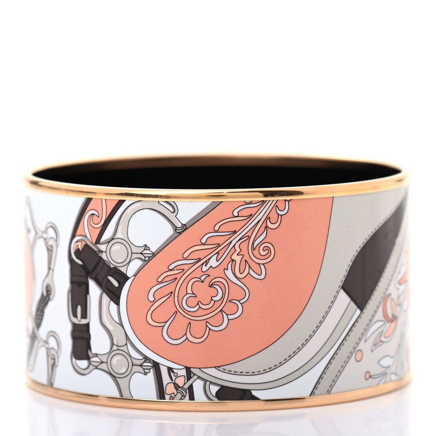 Hermes Enamel Printed Extra Wide Bracelet 70 3 of 6