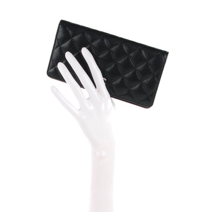Chanel Caviar Quilted Yen Wallet Black 2 of 7