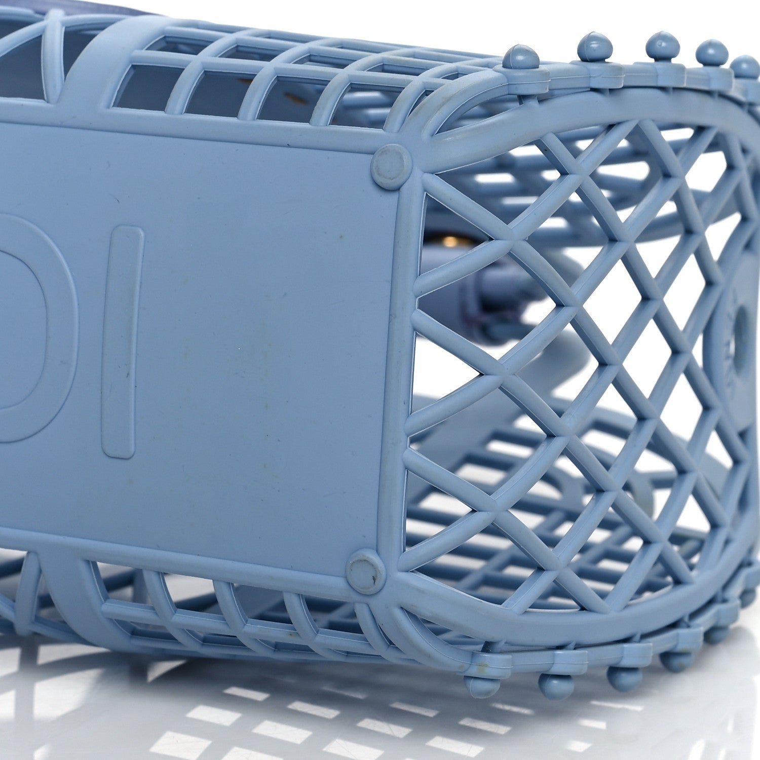 Fendi Recycled Plastic Vitello Liberty Matte Small Fendi Basket Light Blue 9 of 10