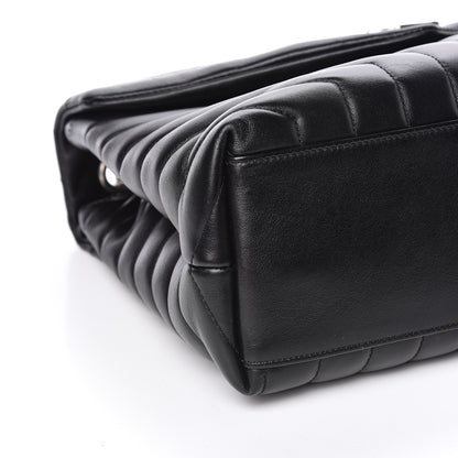 Saint Laurent Calfskin Y Quilted Monogram Medium Loulou Chain Satchel Black 8 of 10