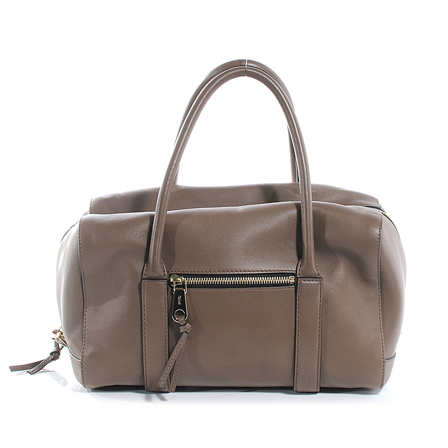 Leather Madeleine Satchel Smoke