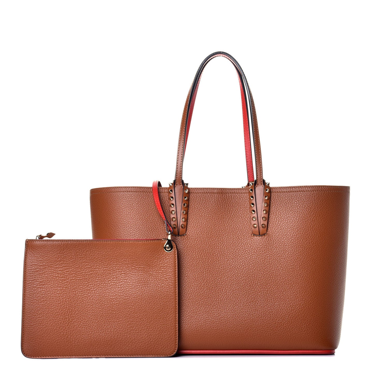 Calfskin Spikes East West Cabata Tote Cannelle