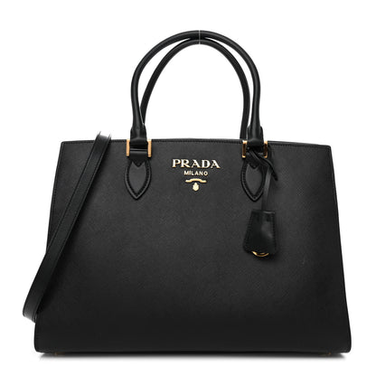 Prada Saffiano Soft Calfskin Tote Black 1 of 9