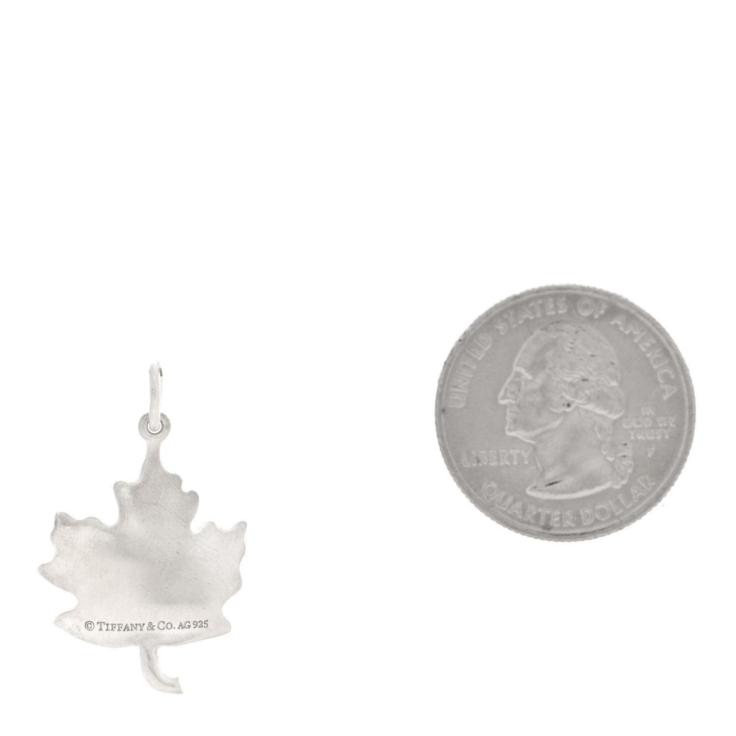 Tiffany Sterling Silver Maple Leaf Charm 2 of 3