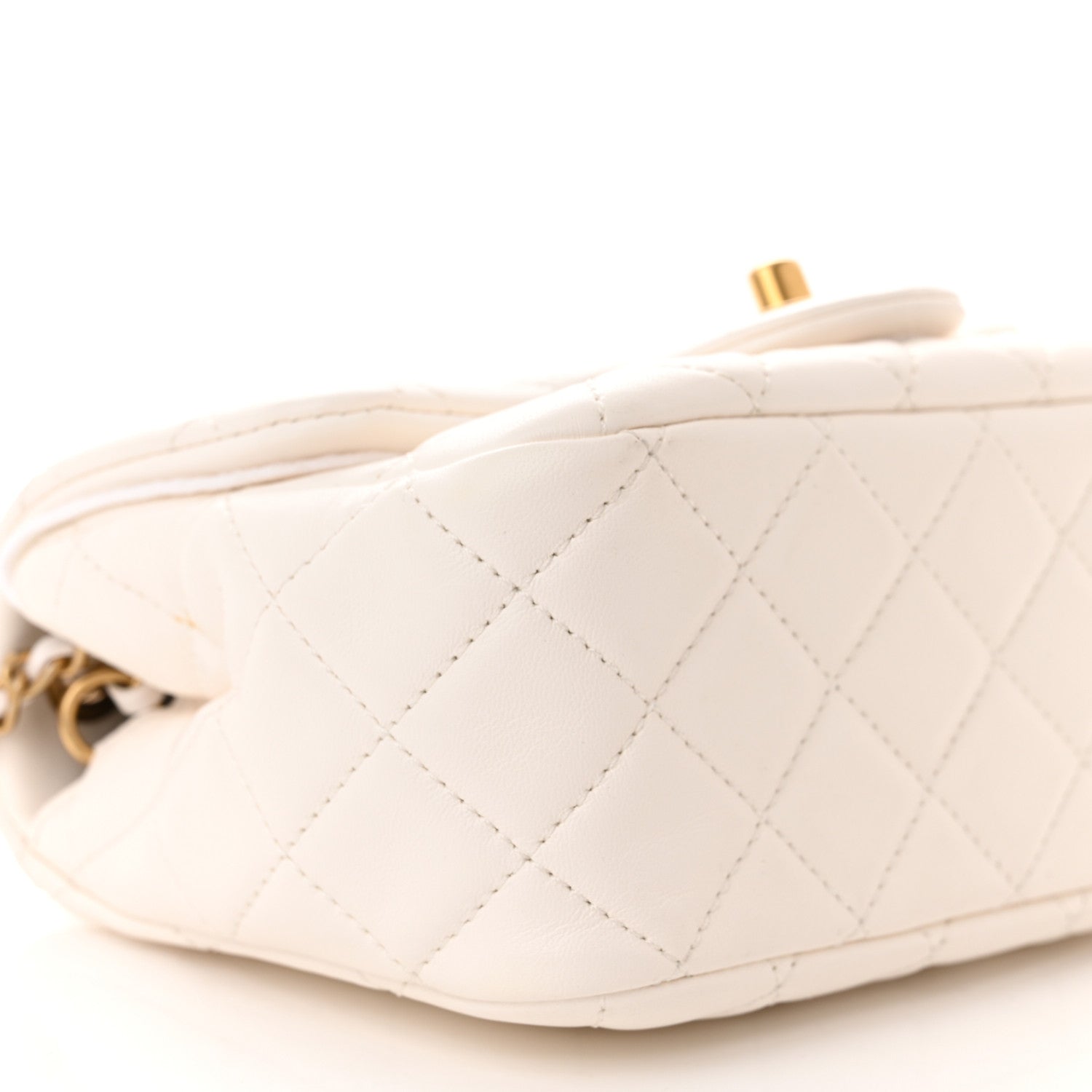 Chanel Lambskin Quilted Mini Pearl Crush Flap White 9 of 10