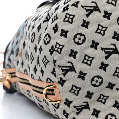 Louis Vuitton Fabric Jacquard Monogram Cheche Gypsy GM Blue 7 of 13