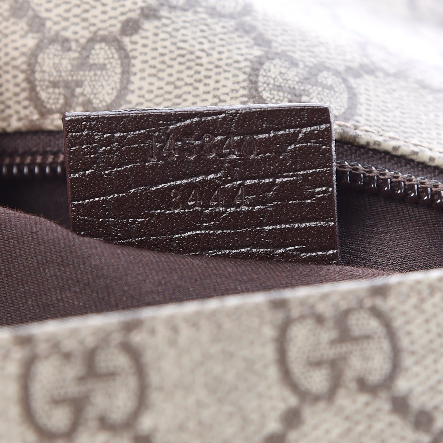 GG Plus Monogram Web Large Flap Messenger Bag Beige Dark Brown