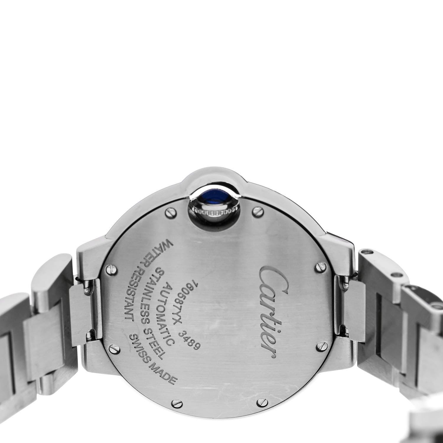 Cartier Stainless Steel Diamond 33mm Ballon Bleu De Cartier Automatic Watch 4 of 4