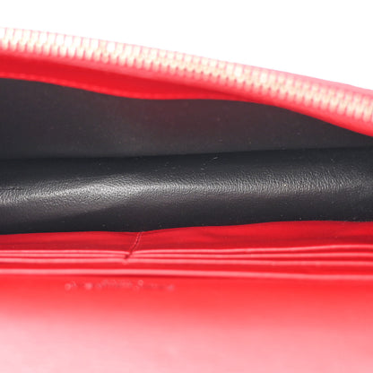 Saint Laurent Calfskin Crocodile Embossed Kate Monogram Tassel Chain Wallet Red 5 of 14