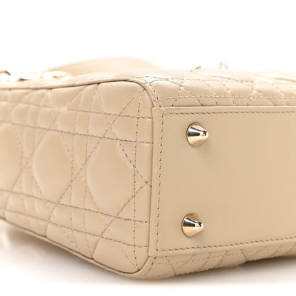 Christian Dior Lambskin Cannage Small My ABCDior Lady Dior Hazelnut 8 of 10