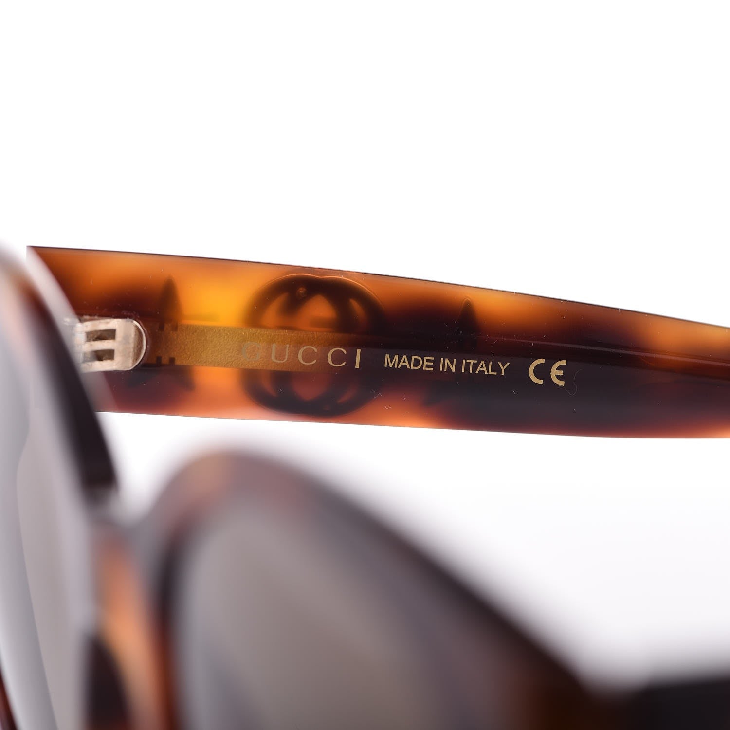 Gucci Round Frame GG Star Sunglasses GG0207S Tortoiseshell 6 of 9