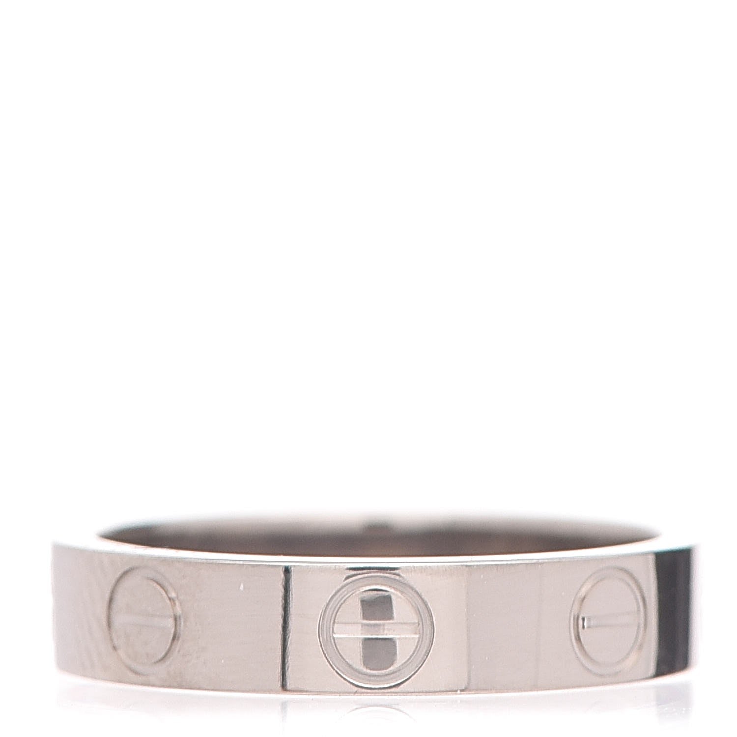 Cartier 18K White Gold 3.5mm LOVE Wedding Band Ring 47 4 1 of 4