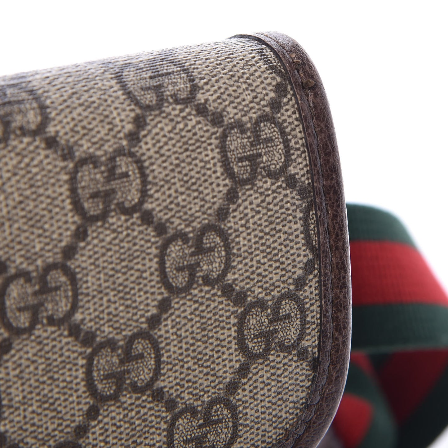 GG Supreme Monogram Neo Vintage Web Belt Bag Brown