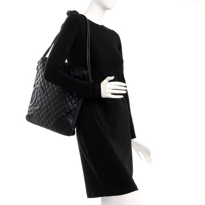 Chanel Calfskin Quilted Large Cambon Messenger Black 2 of 9