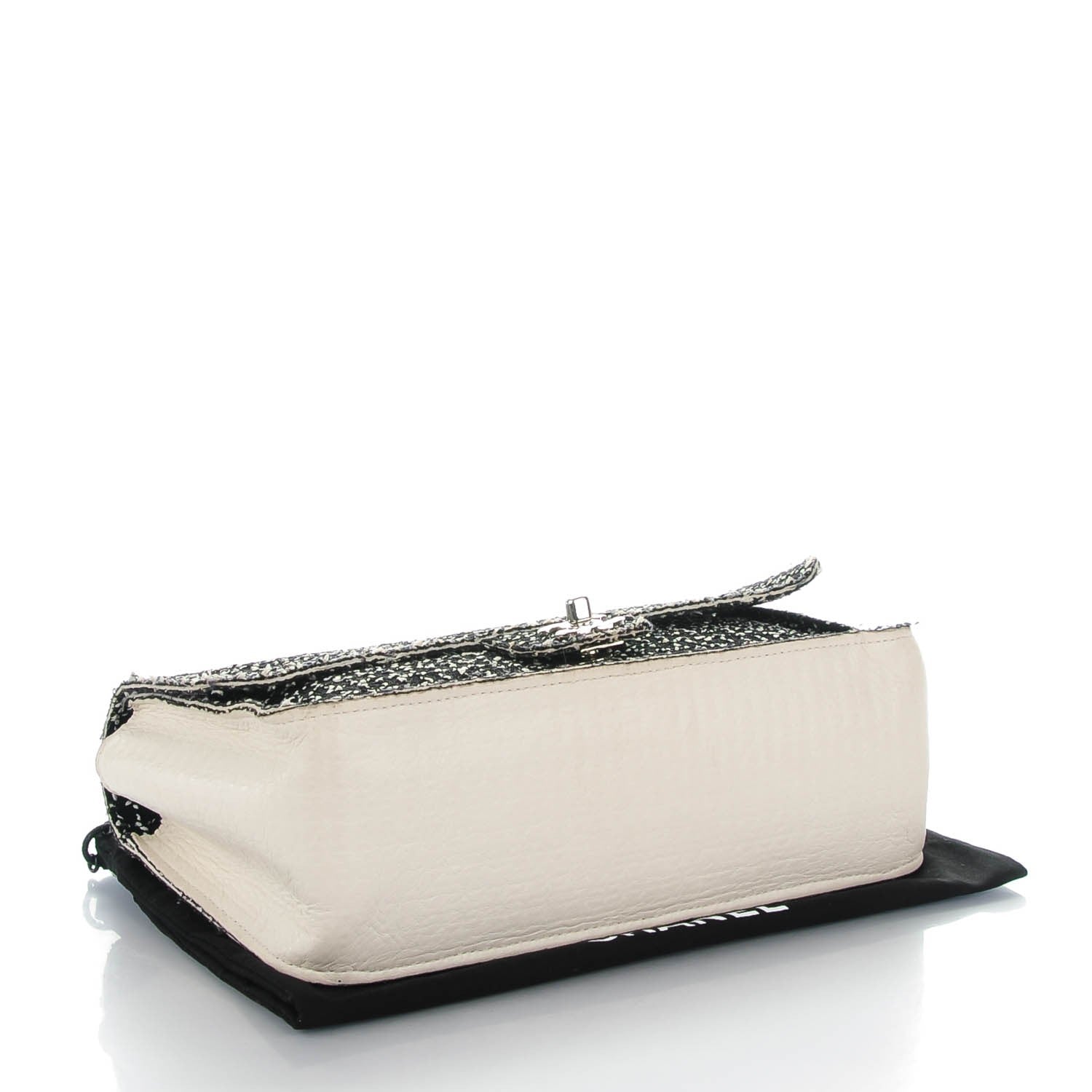 Chanel Tweed Medium Single Flap Black White 4 of 8