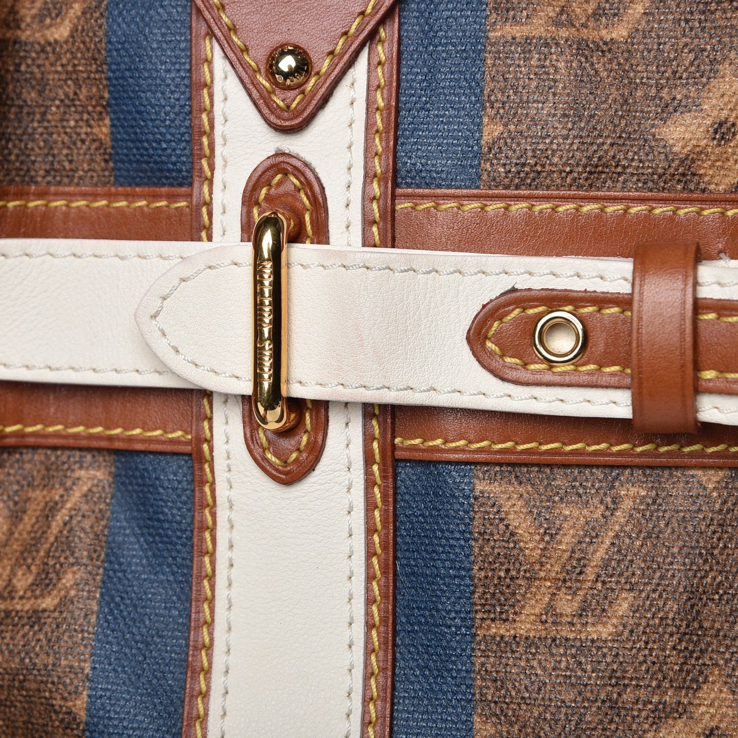 Monogram Rayures Tisse Sac GM Blue