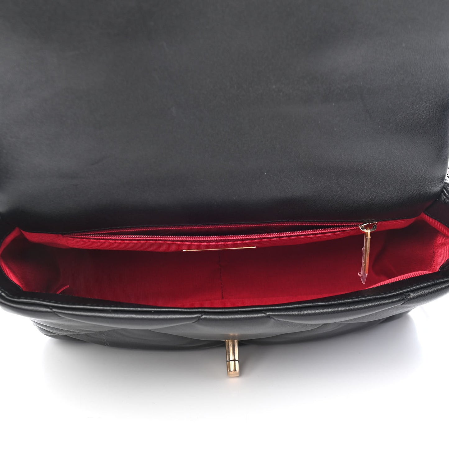 Lambskin Quilted Medium Chanel 19 Flap Black