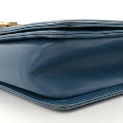 Chanel Lambskin Quilted New Medium Boy Flap Dark Blue 10 of 15