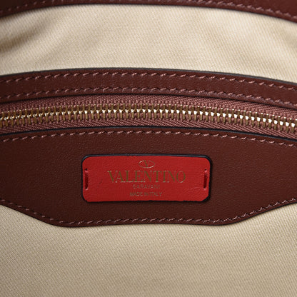 Valentino Garavani Vitello Lovestud Tote Light Brown 6 of 9