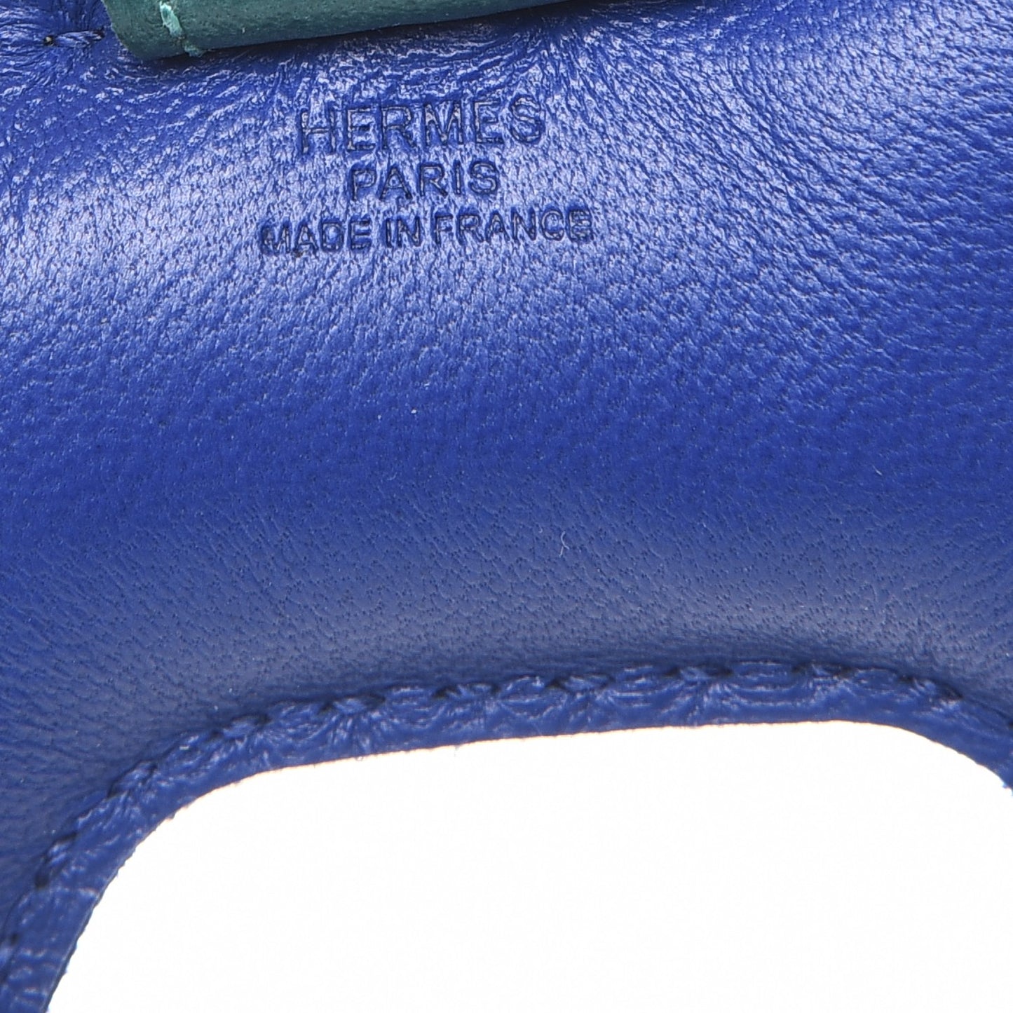 Milo Lambskin Grigri Rodeo Horse Bag Charm PM Bleu Electrique Lime Malachite