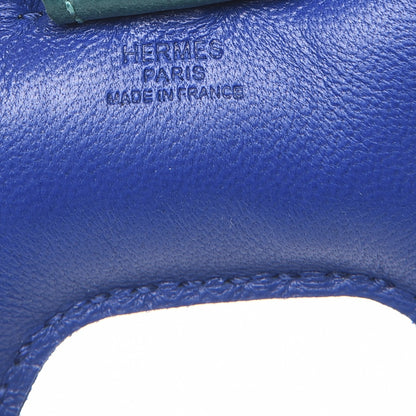 Hermes Milo Lambskin Grigri Rodeo Horse Bag Charm PM Bleu Electrique Lime Malachite 3 of 5