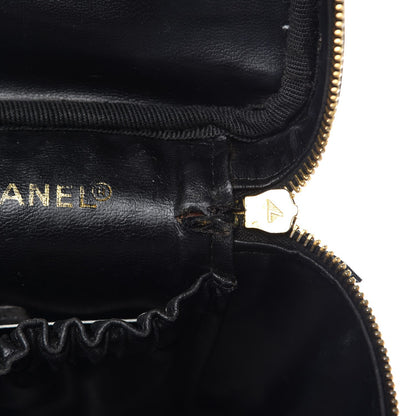 Chanel Lambskin Vanity Cosmetic Case Black 10 of 19