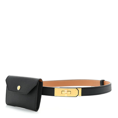 Hermes Epsom Kelly Pocket Belt Black 1 of 5