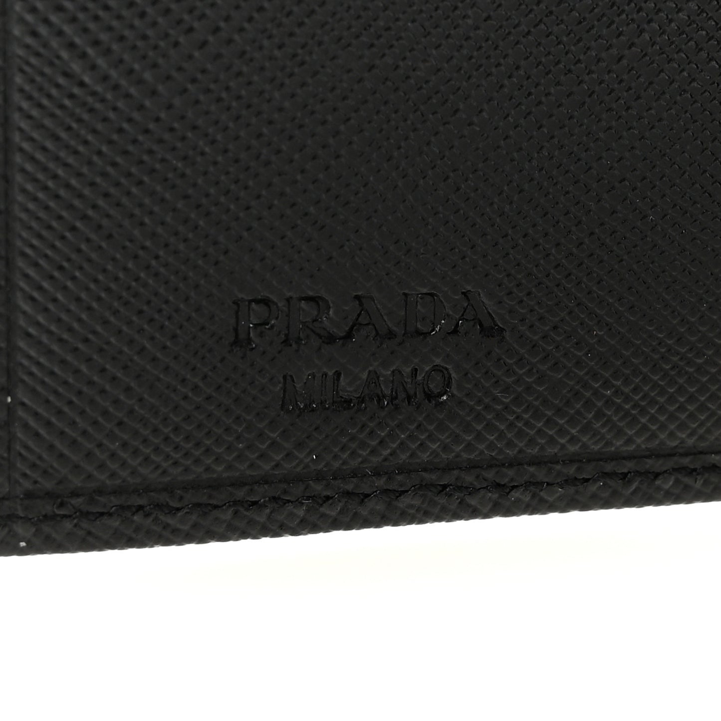 Saffiano Metal Compact Wallet Black