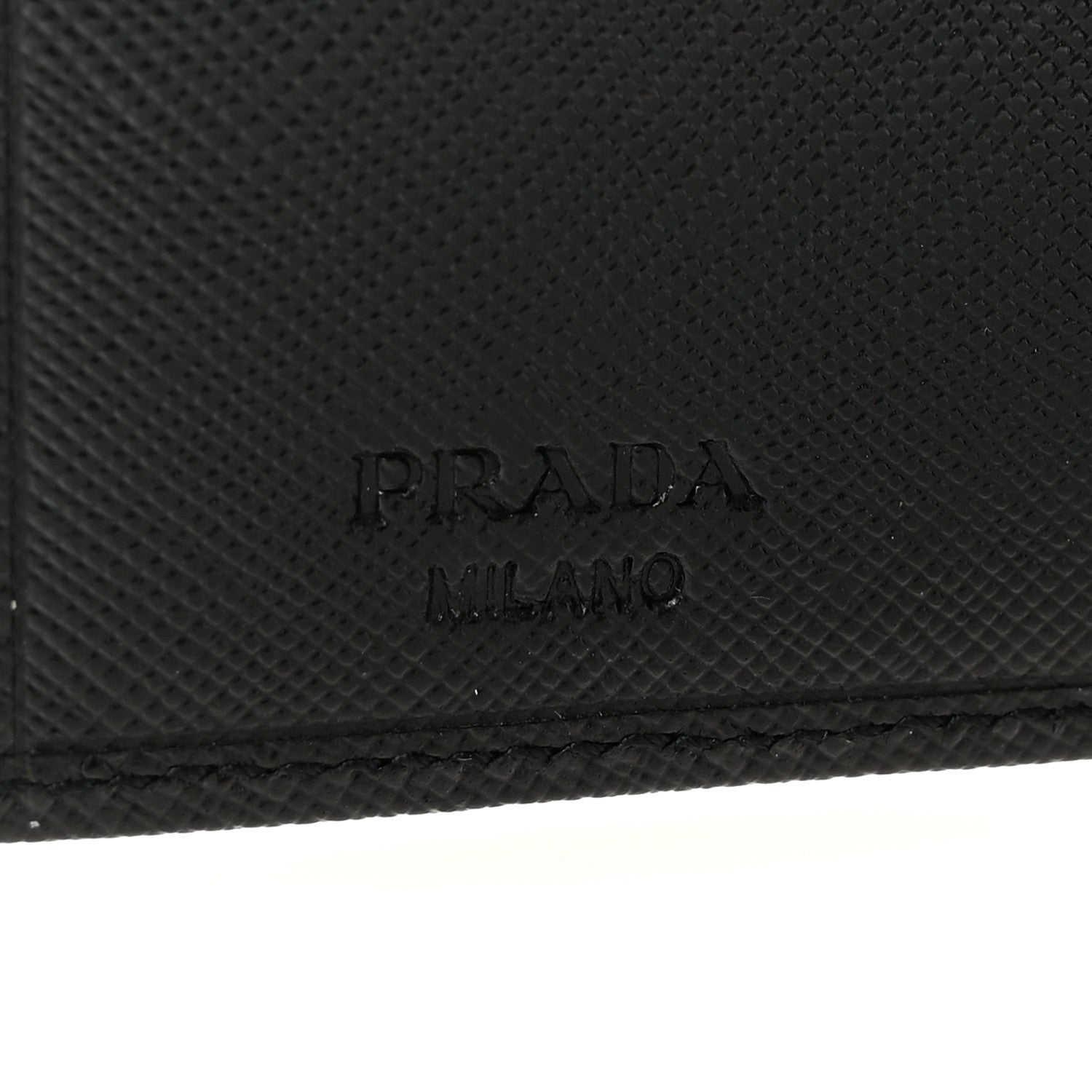 Prada Saffiano Metal Compact Wallet Black 6 of 7