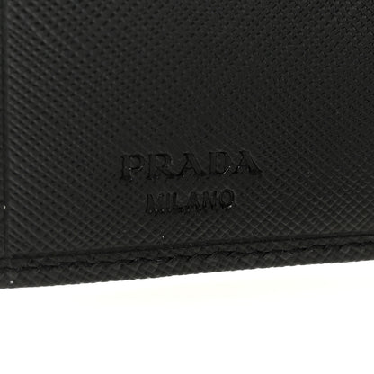 Prada Saffiano Metal Compact Wallet Black 6 of 7
