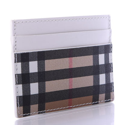 Burberry Vintage Check Calfskin Sandon Card Case White 3 of 7