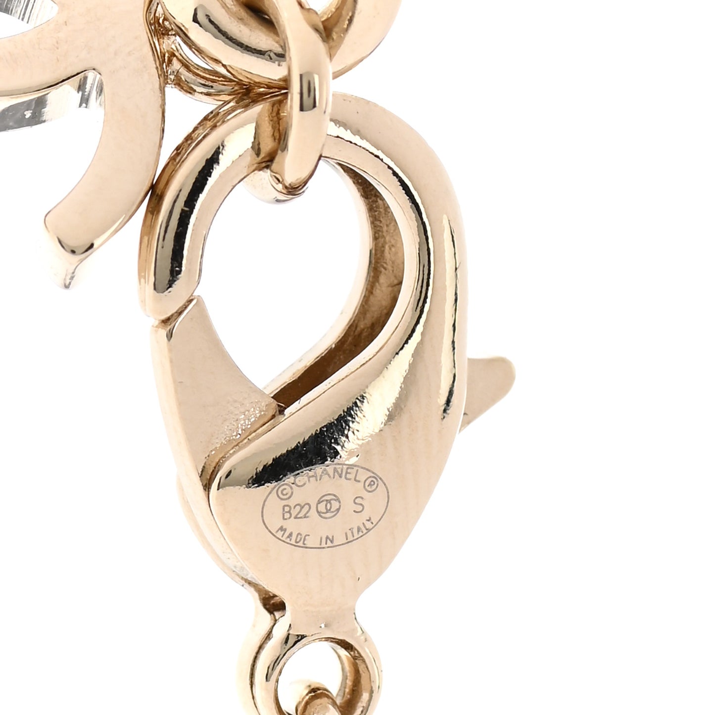 Crystal CC Chain Links Choker Necklace Gold