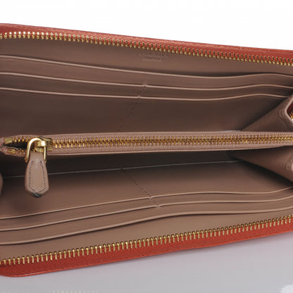 Prada Vitello Shine Zip Around Wallet Mandarino 8 of 11