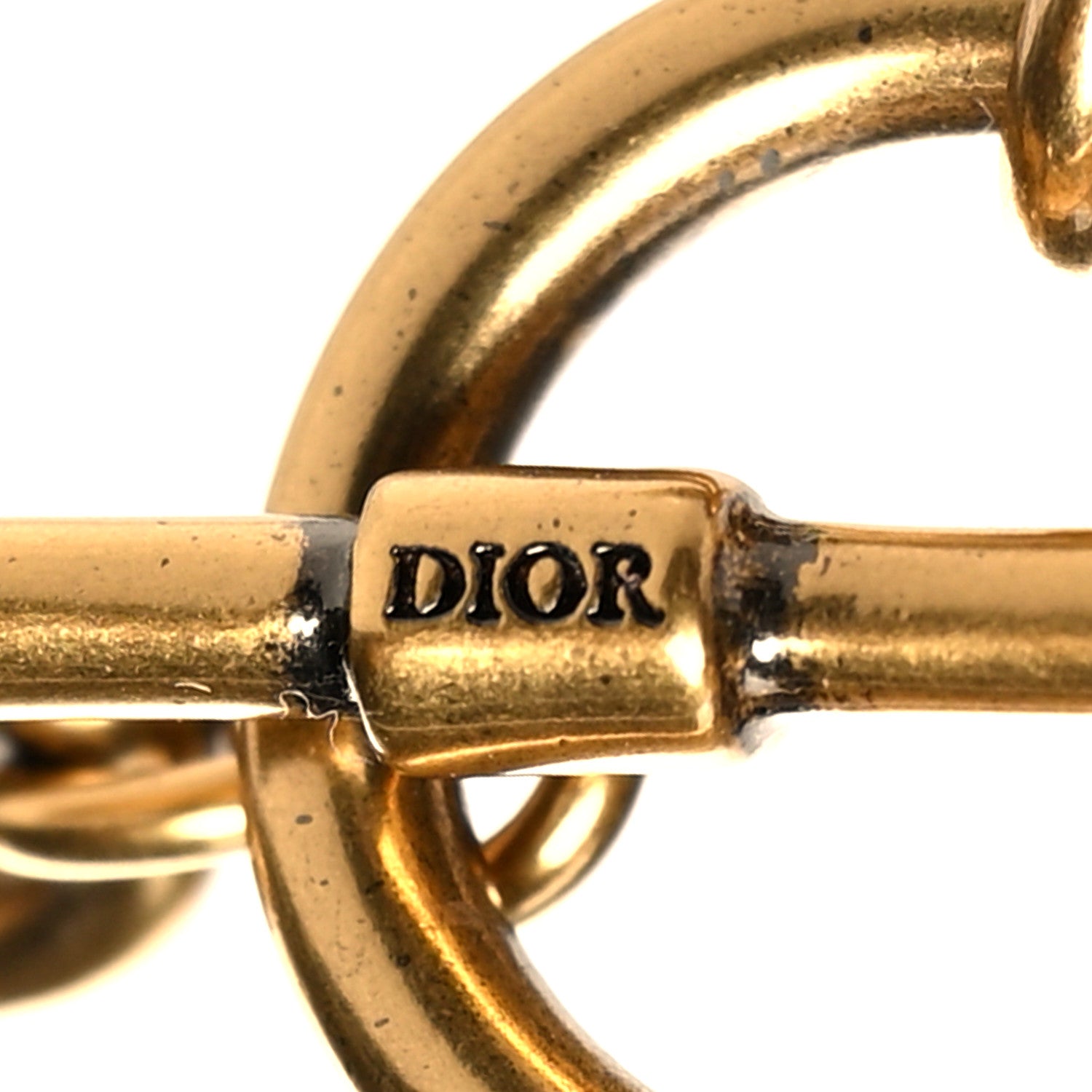 Christian Dior Metal 30 Montaigne Necklace Aged Gold 5 of 5