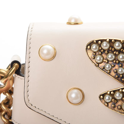 Gucci Nappa Pearl Studded Mini Queen Margaret Broadway Shoulder Bag Mystic White 13 of 13