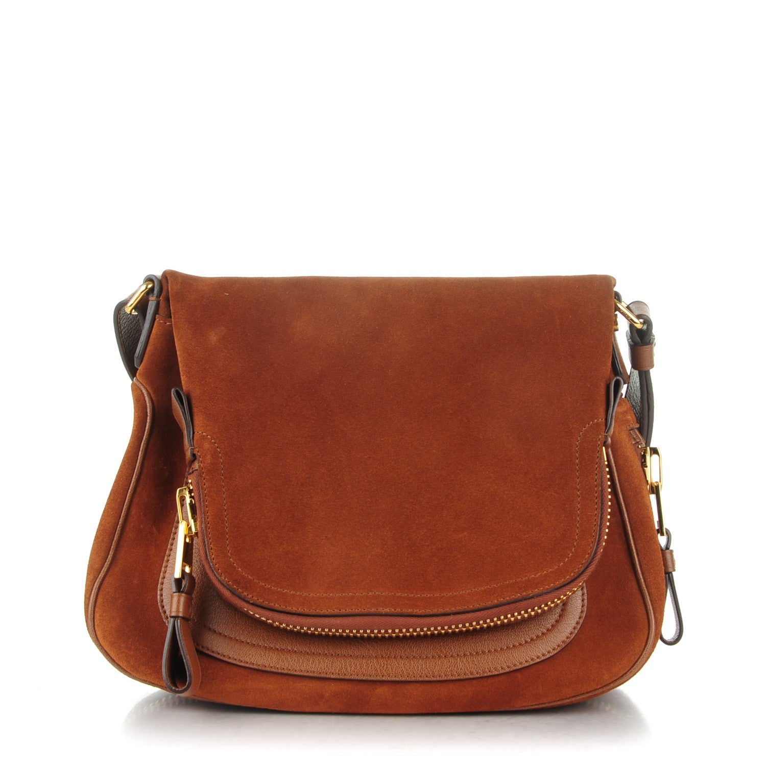Tom Ford Suede Calfskin Medium Jennifer Crossbody Bag Caramel 1 of 7