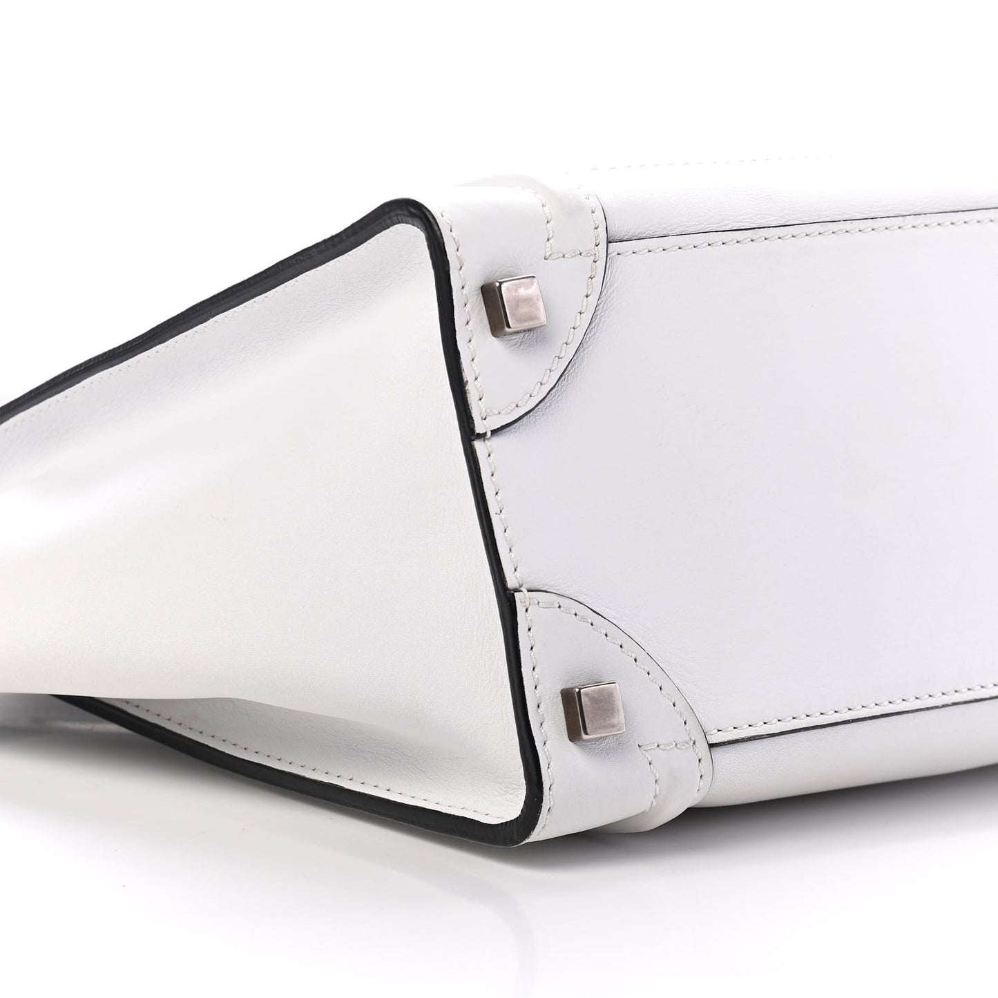 Smooth Calfskin Micro Luggage White