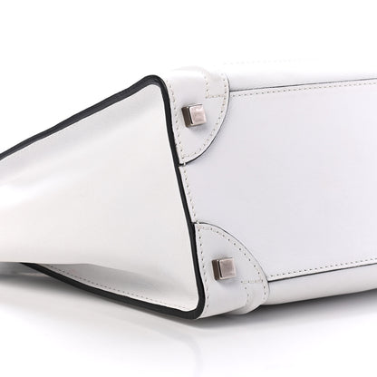 Celine Smooth Calfskin Micro Luggage White 6 of 7