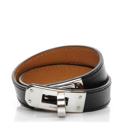 Hermes Chamonix Kelly Double Tour Bracelet XS Black 1 of 9